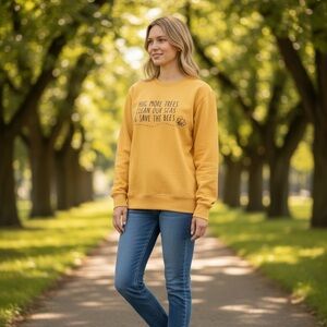 Yellow Graphic Sweatshirt